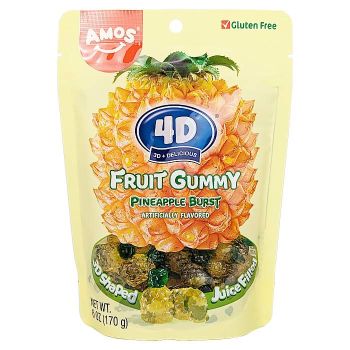 4D Fruit Gummy Pineapple Burst