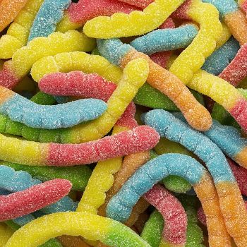 Sour Neon Mini Gummi Worms