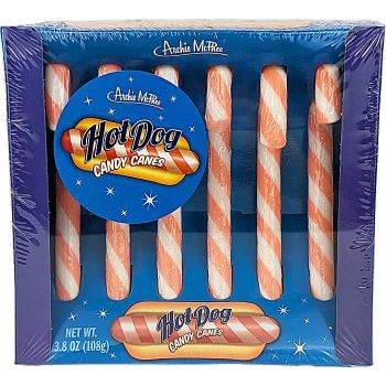 Hot Dog Candy Canes