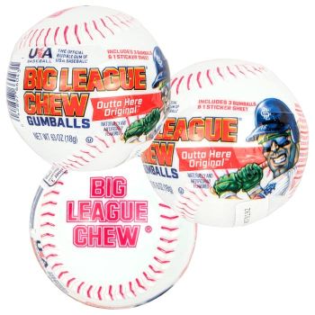 Big League Chew Gum Balls "Outta Here" Original Baseball