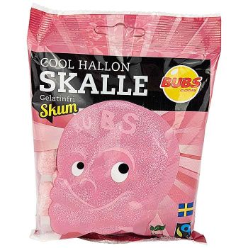 Bubs Cool Hallon Skalle Skum (Cool Raspberry Sour Chews)