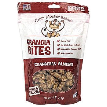 Crazy Monkey Granola Bites Cranberry Almond