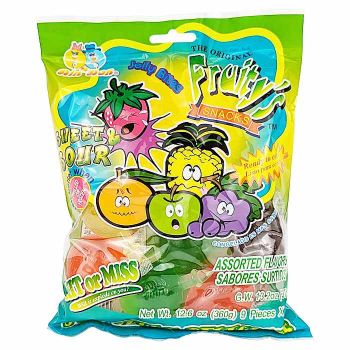 Din Don Fruity's Ju-C Jelly Fruits: Sweet & Sour