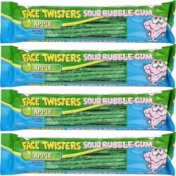Face Twisters Sour Bubblegum: Apple
