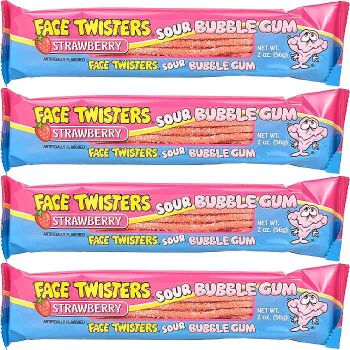 Face Twisters Sour Bubblegum: Strawberry