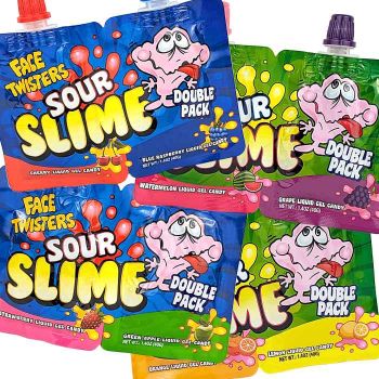 Face Twisters Sour Slime Double Pack