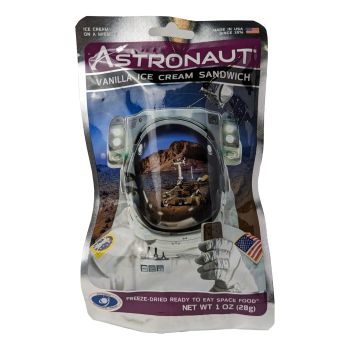 This freeze dried vanilla ice cream sandwich is a special treat originally made for NASA astronauts.