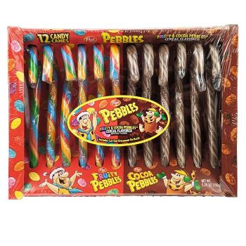 Fruity Pebbles & Cocoa Pebbles Candy Canes