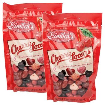 Gimbal's Cherry Lovers Heart-Shaped Gourmet Jelly Beans