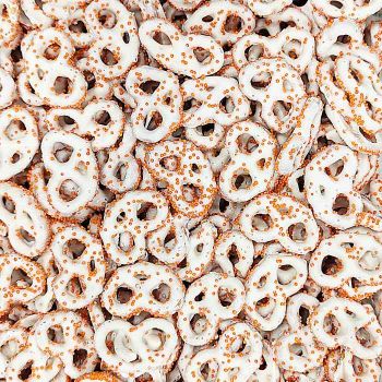 Halloween Yogurt Pretzels w/ Nonpareils
