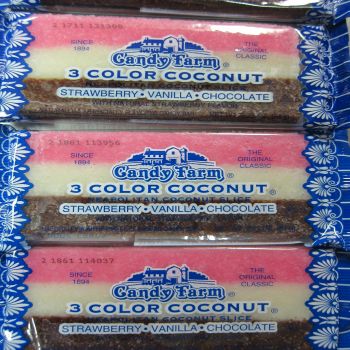 Coconut Bars Strawberry-Vanilla-Chocolate