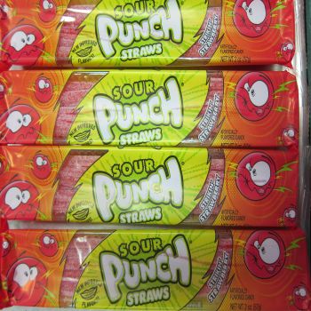 Sour Punch Straws Strikin' Strawberry