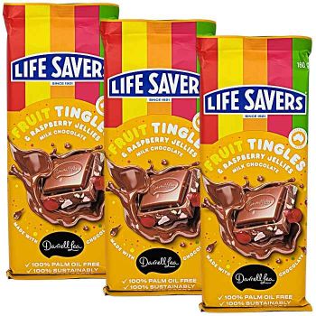 Life Savers Fruit Tingles & Raspberry Jellies Milk Chocolate Bar