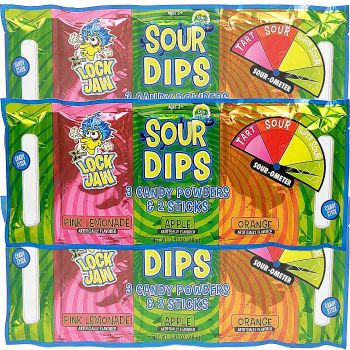 Lock Jaw Sour Dips: Candy Powder & Sticks