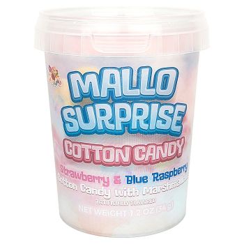 Mallow Surprise is Strawberry and Blue Raspberry Cotton Candy with Marshmallows.