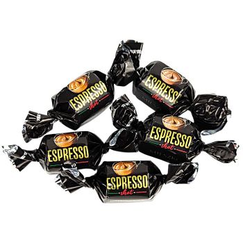 Mieszko Espresso Shots,
Chocolates with coffee flavored liquid filling