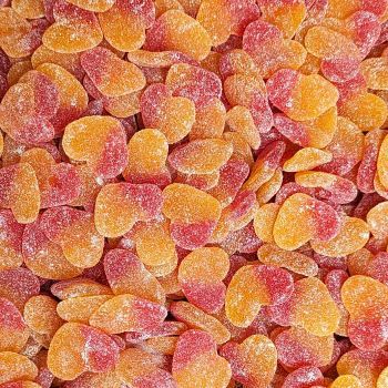 Gummi Peach Hearts