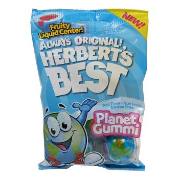 Herbert's Best Planet Gummi candy with a fruity liquid center.