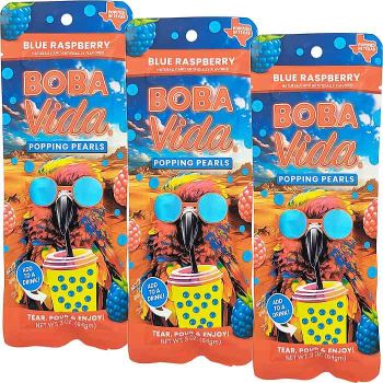 Boba Vida Popping Pearls in Blue Raspberry flavor