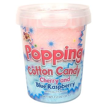 Popping Cotton Candy: Cherry and Blue Raspberry