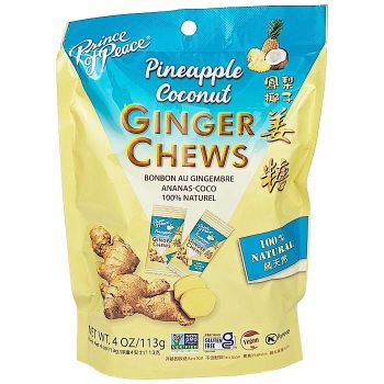 Prince of Peace Ginger Chews: Pineapple Coconut