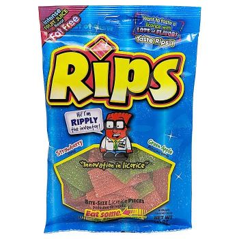 Rips Green Apple and Strawberry Licorice
