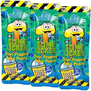Slime Licker Sour Popping Boba Blue Raspberry