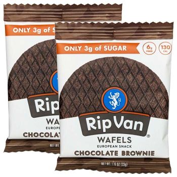 Rip Van brand stroopwafels with Chocolate Brownie filling.
