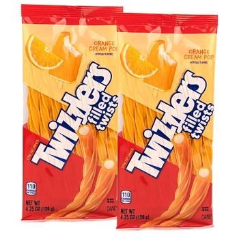 Twizzlers Filled Twists Orange Cream Pop