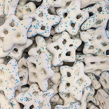 Yogurt Snowflake Pretzels