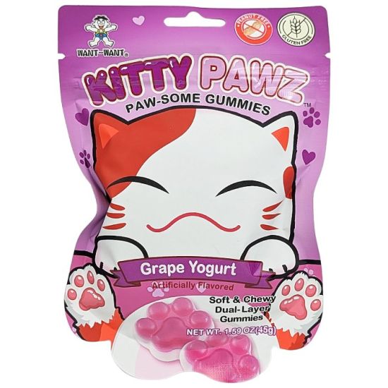 Kitty Pawz Paw-some Gummies Grape Yogurt