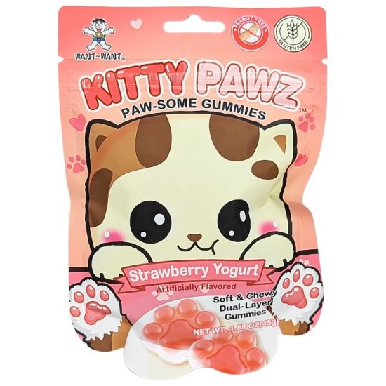 Kitty Pawz Paw-some Gummies Strawberry Yogurt